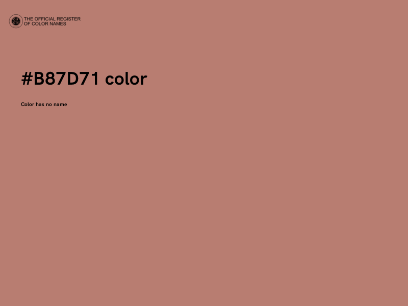 #B87D71 color image