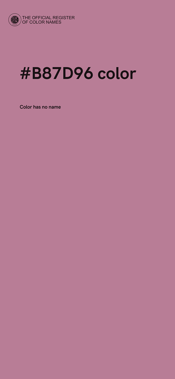 #B87D96 color image