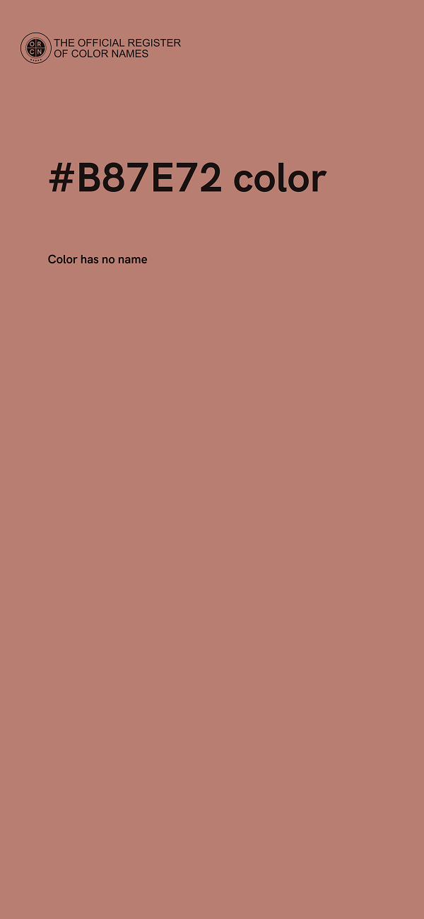 #B87E72 color image