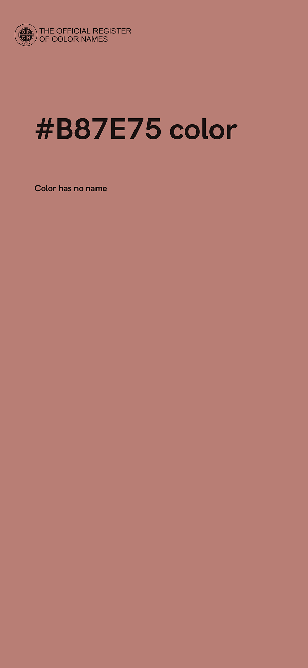 #B87E75 color image