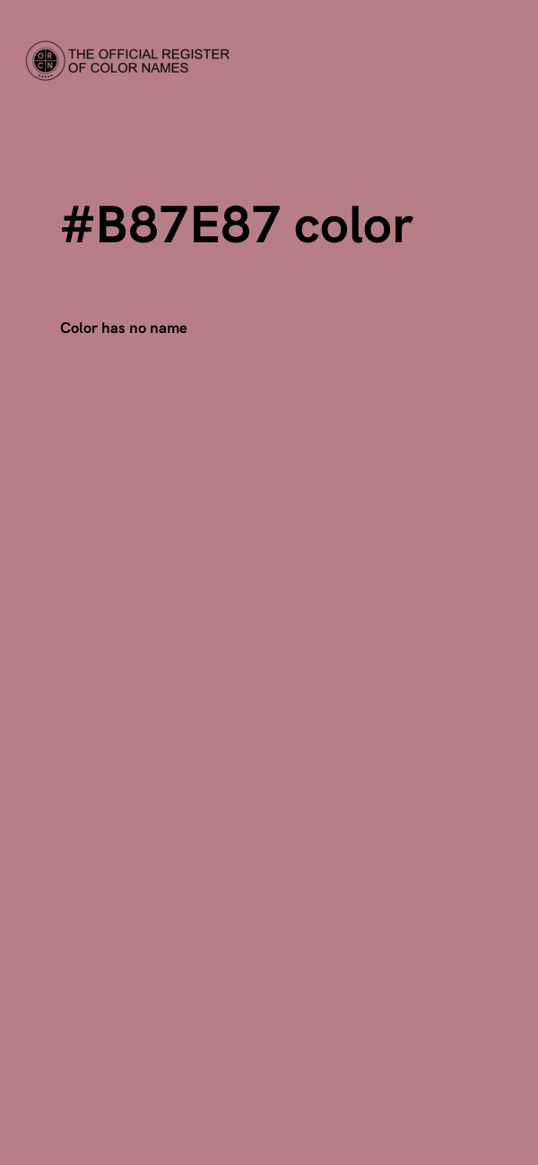 #B87E87 color image