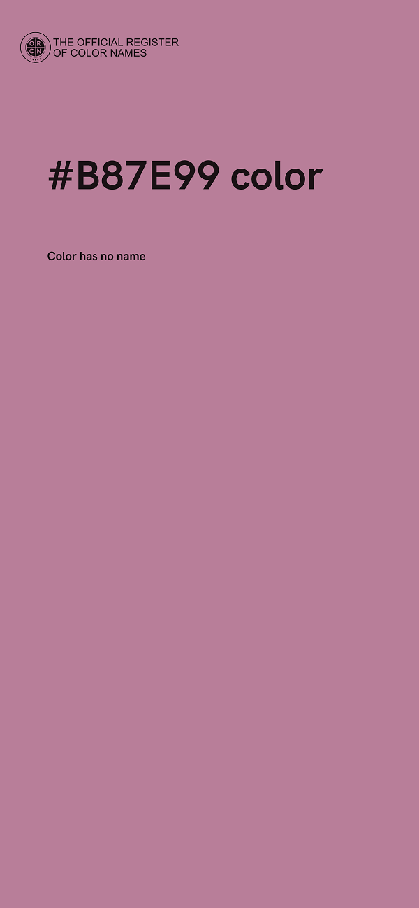 #B87E99 color image