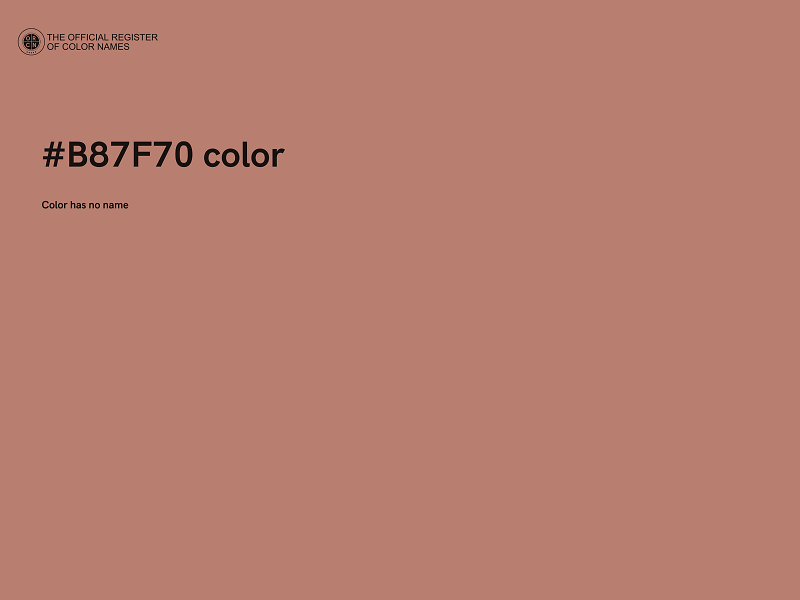 #B87F70 color image