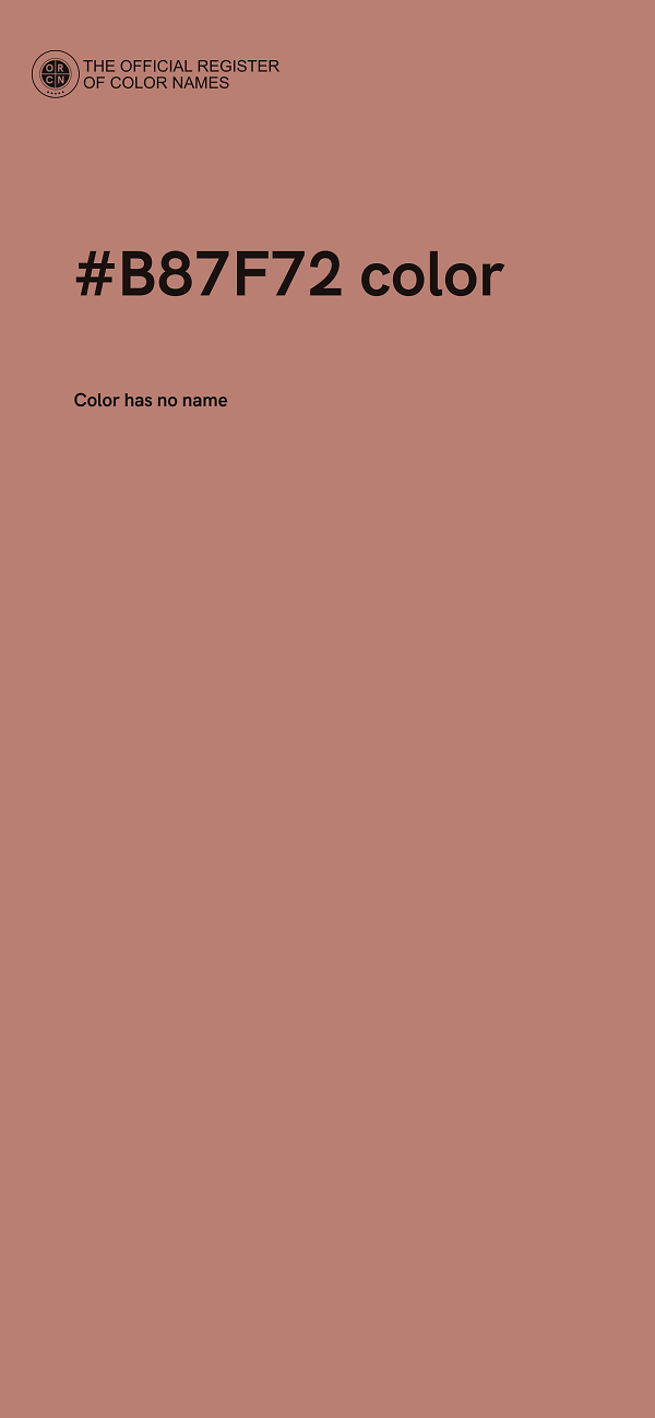 #B87F72 color image