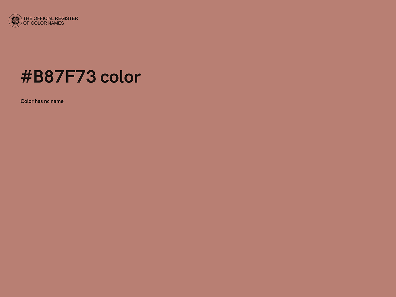 #B87F73 color image