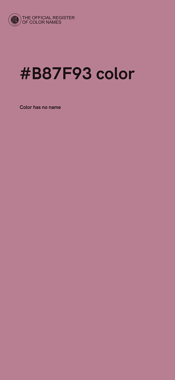 #B87F93 color image