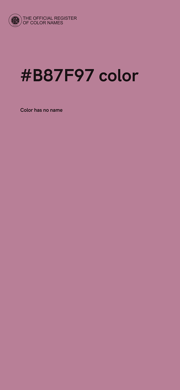 #B87F97 color image