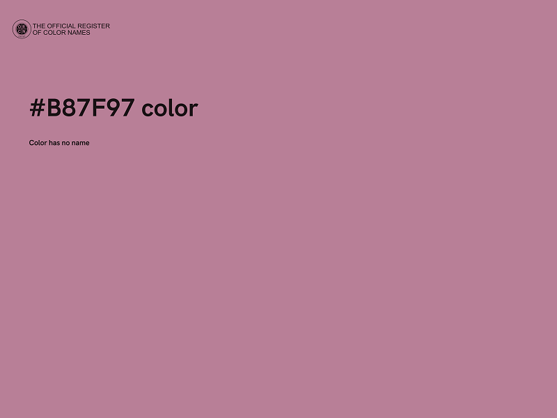 #B87F97 color image