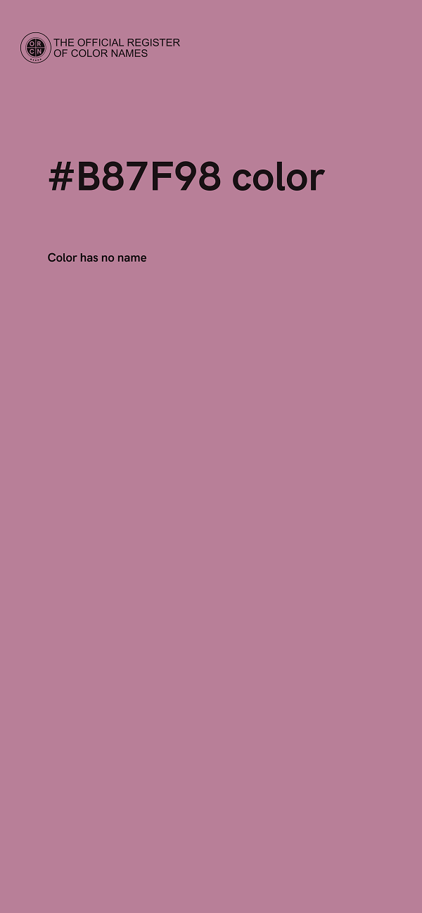 #B87F98 color image