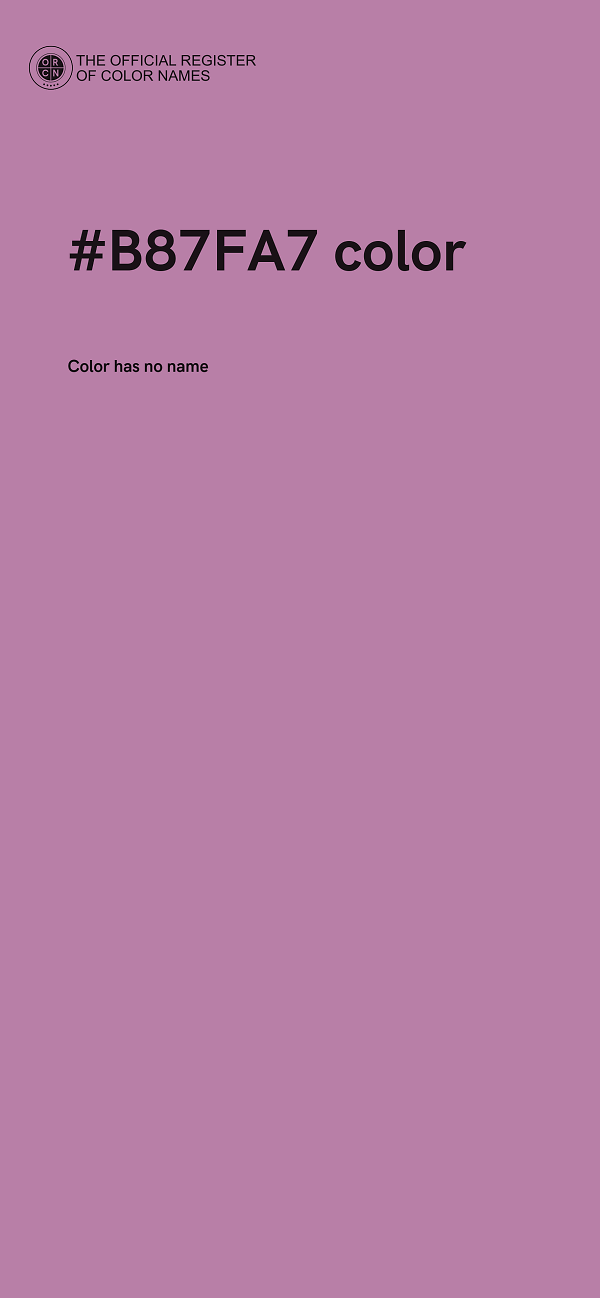 #B87FA7 color image