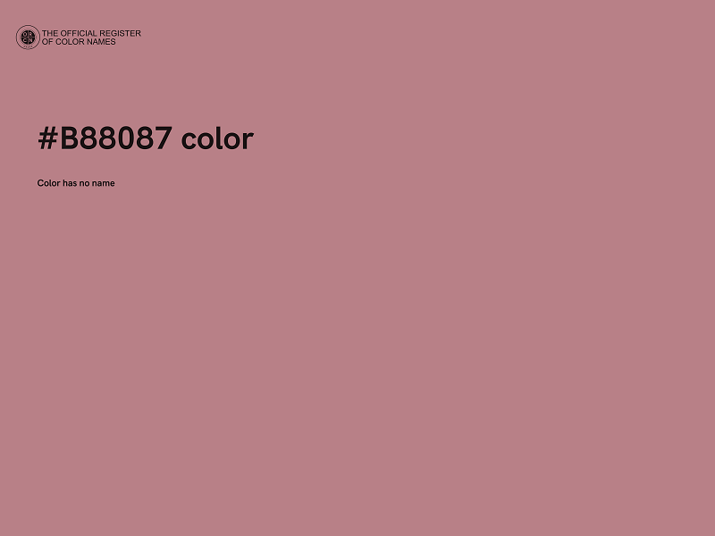 #B88087 color image