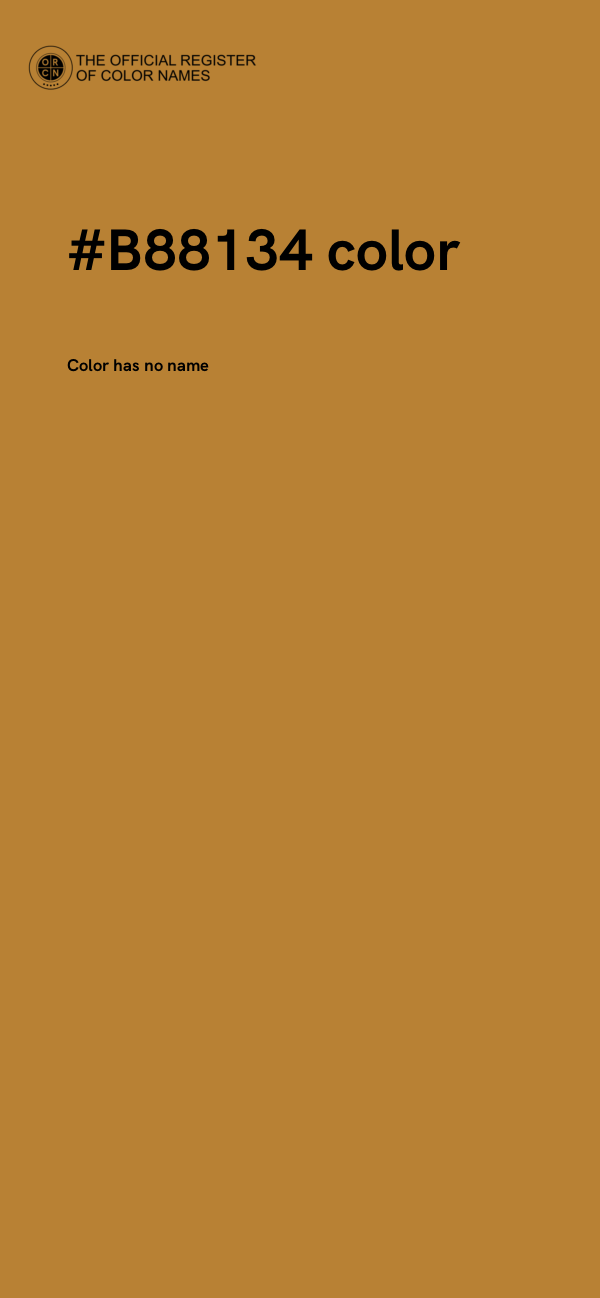 #B88134 color image