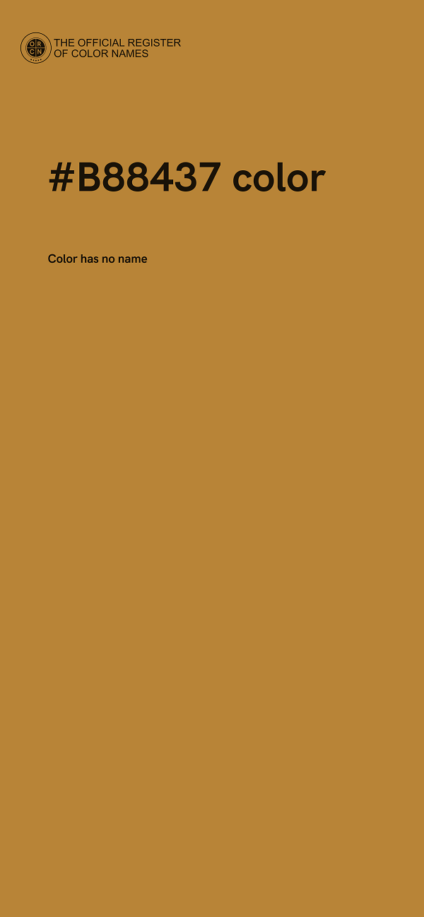 #B88437 color image