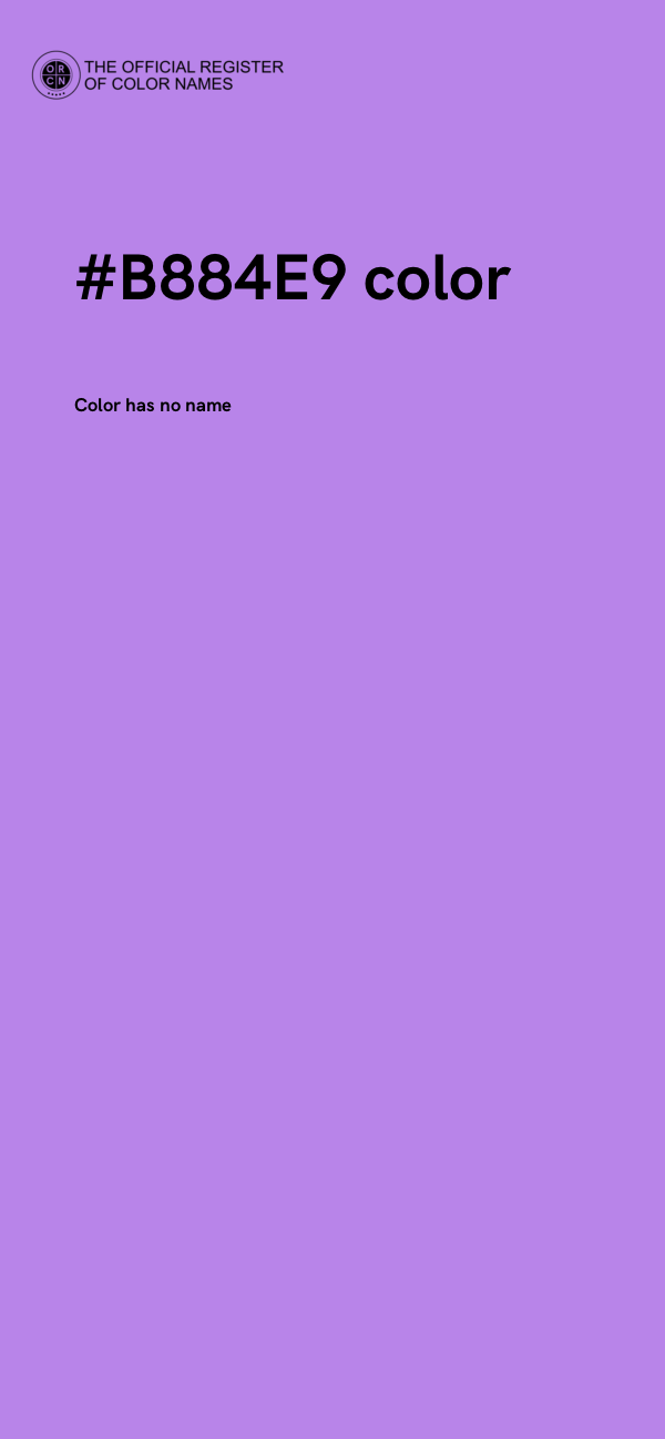 #B884E9 color image