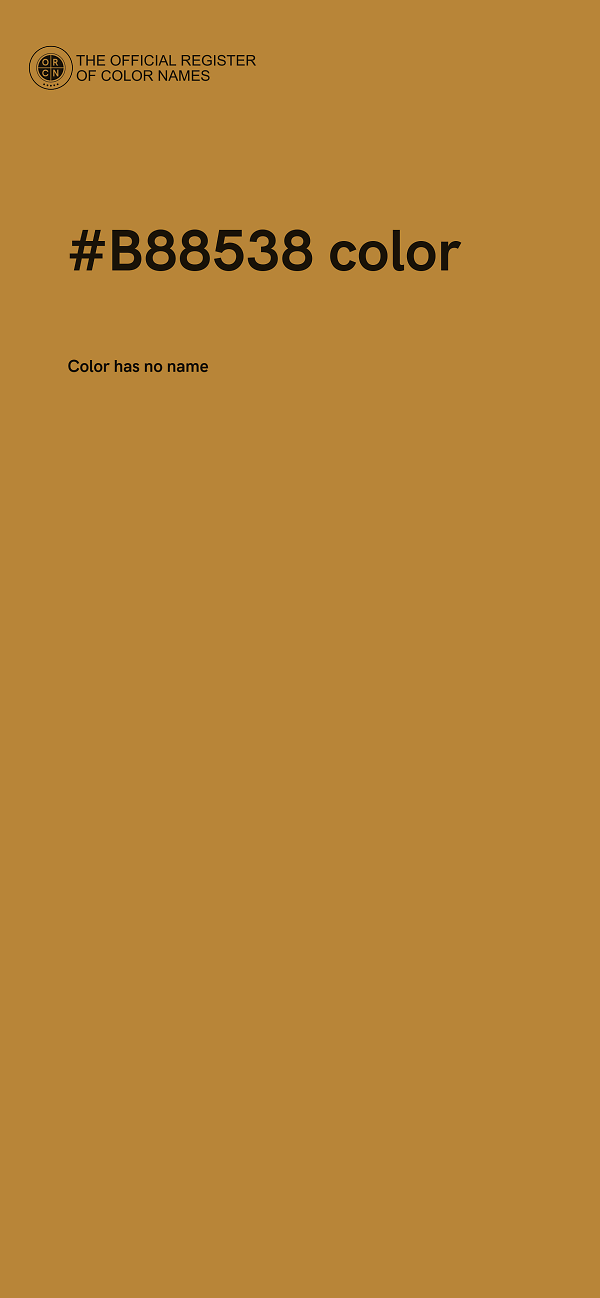 #B88538 color image