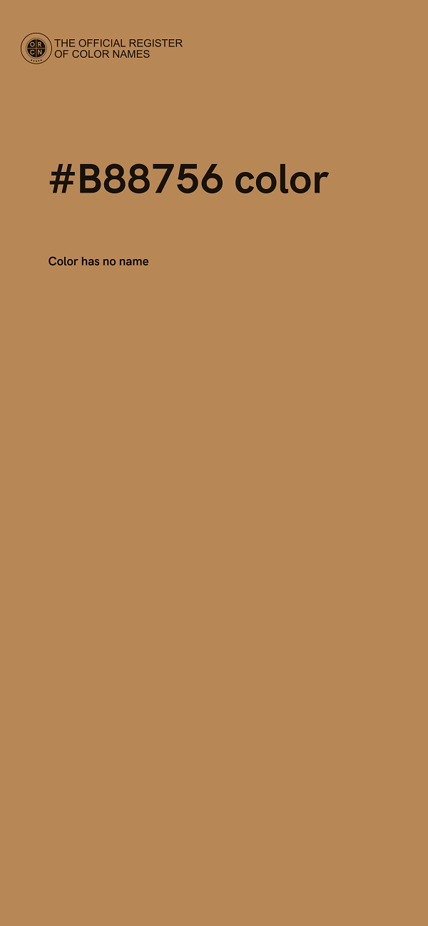 #B88756 color image