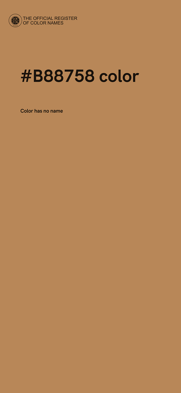 #B88758 color image