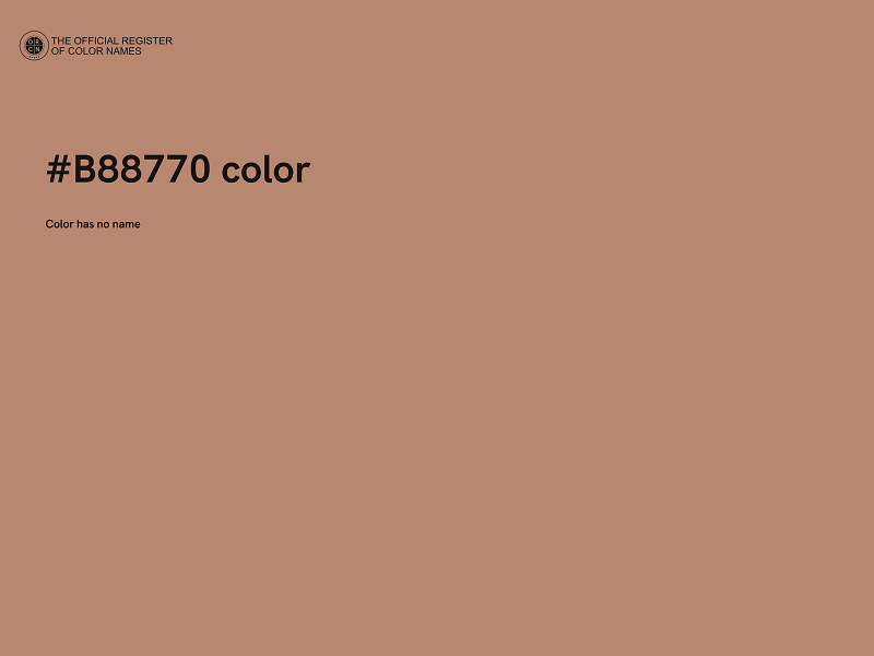 #B88770 color image