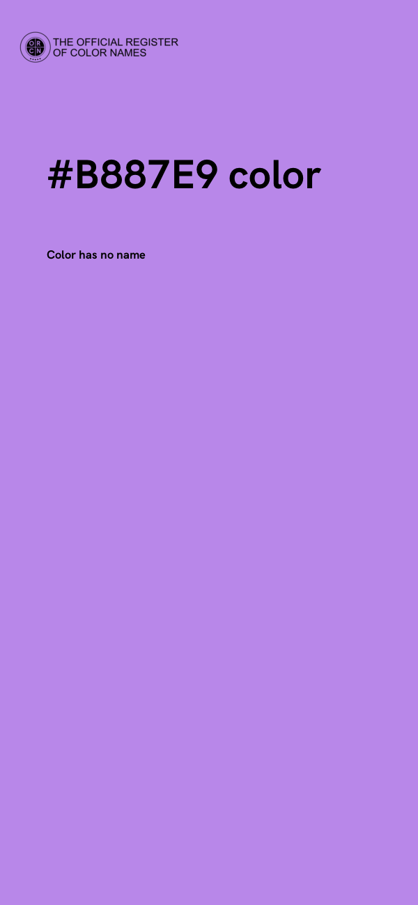 #B887E9 color image