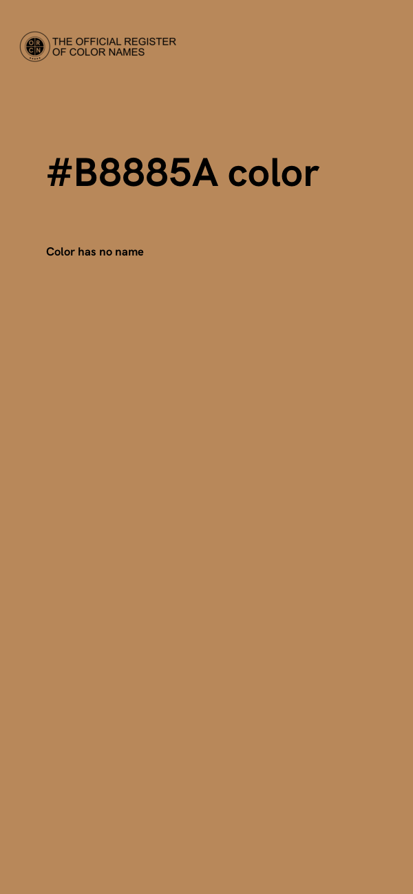 #B8885A color image