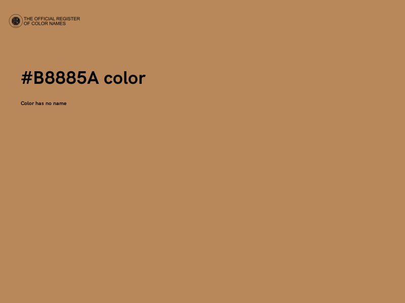 #B8885A color image