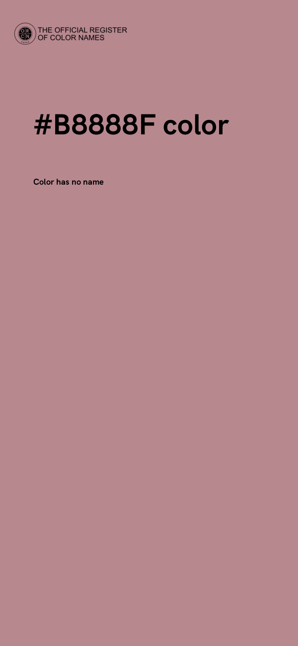#B8888F color image