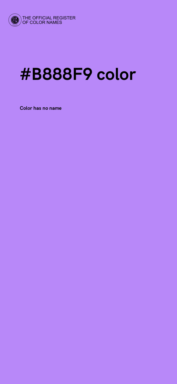 #B888F9 color image