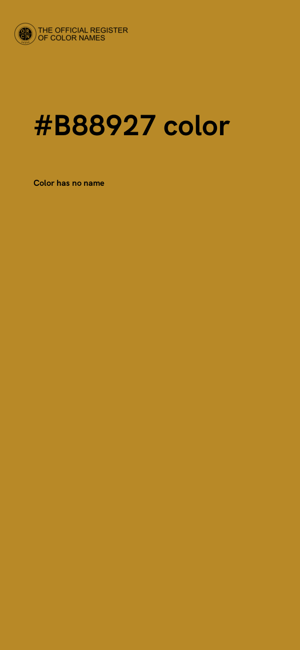 #B88927 color image