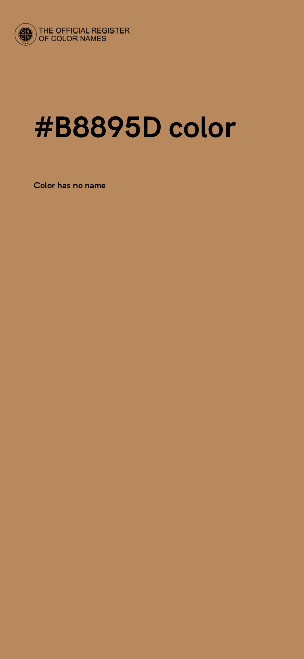 #B8895D color image