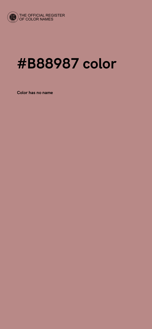 #B88987 color image