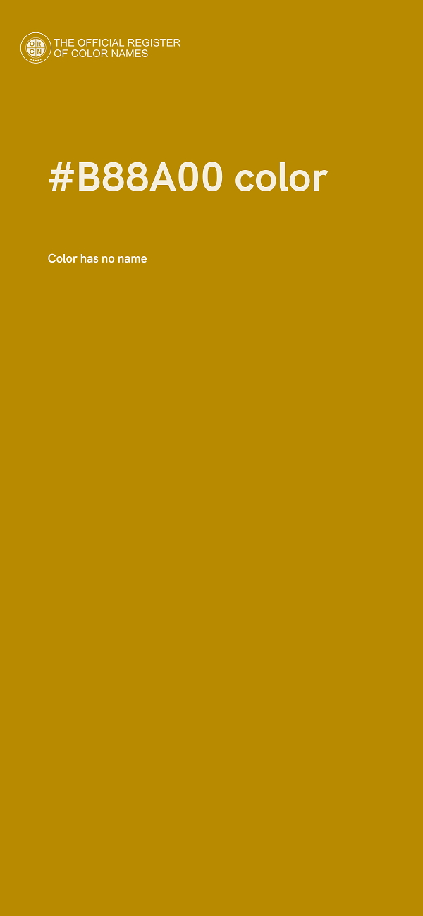#B88A00 color image