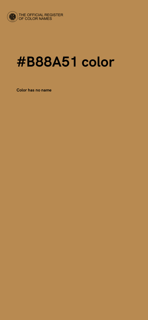#B88A51 color image