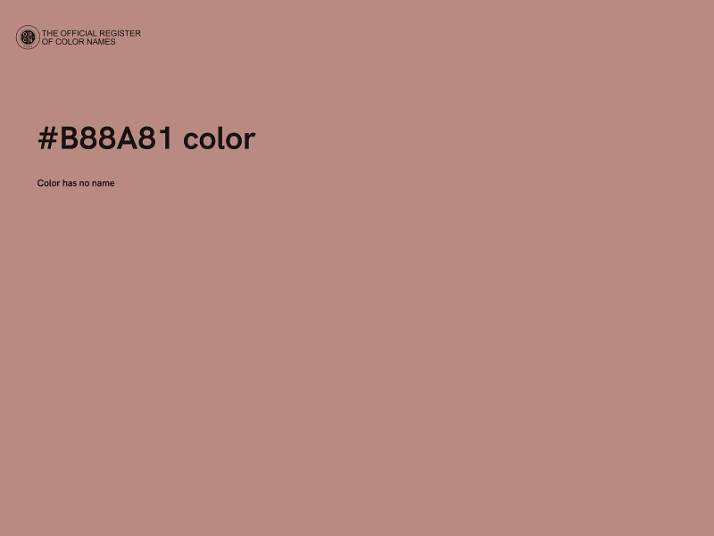 #B88A81 color image