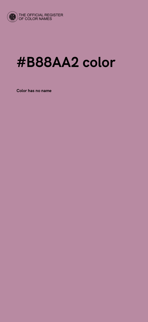 #B88AA2 color image