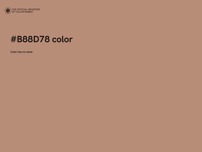 #B88D78 color image