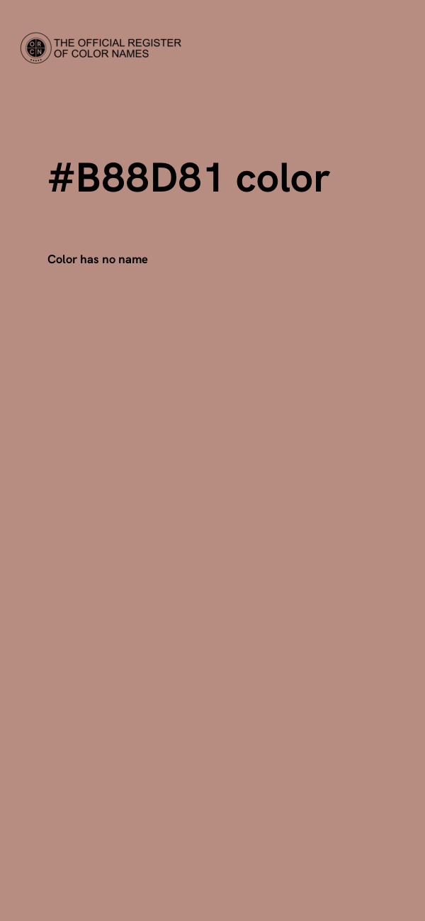#B88D81 color image