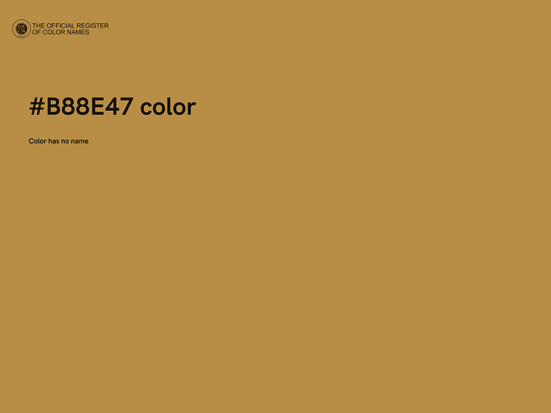 #B88E47 color image