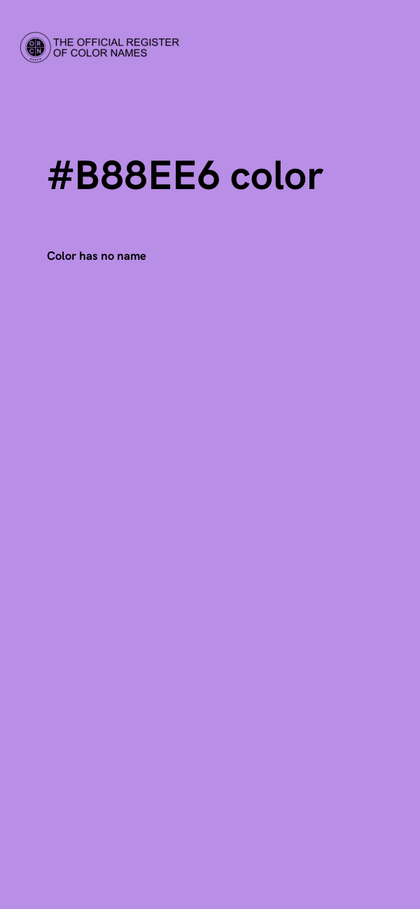 #B88EE6 color image