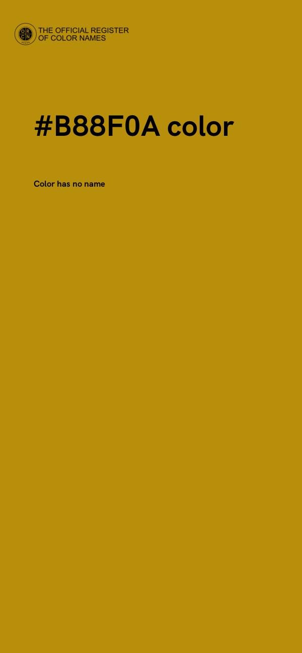 #B88F0A color image