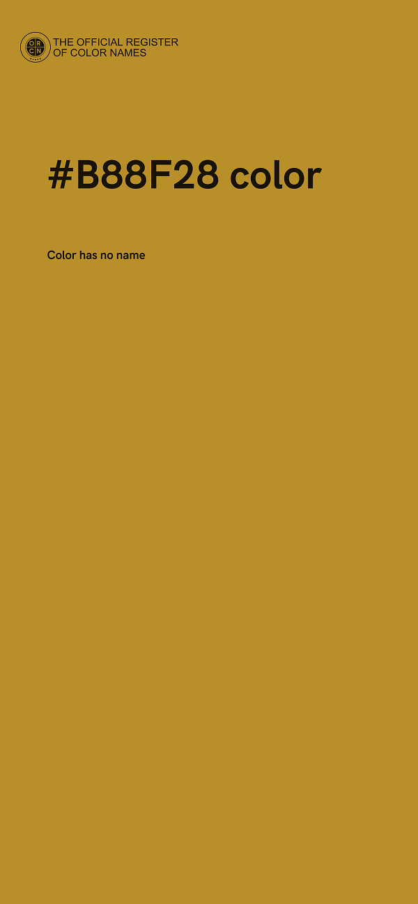 #B88F28 color image