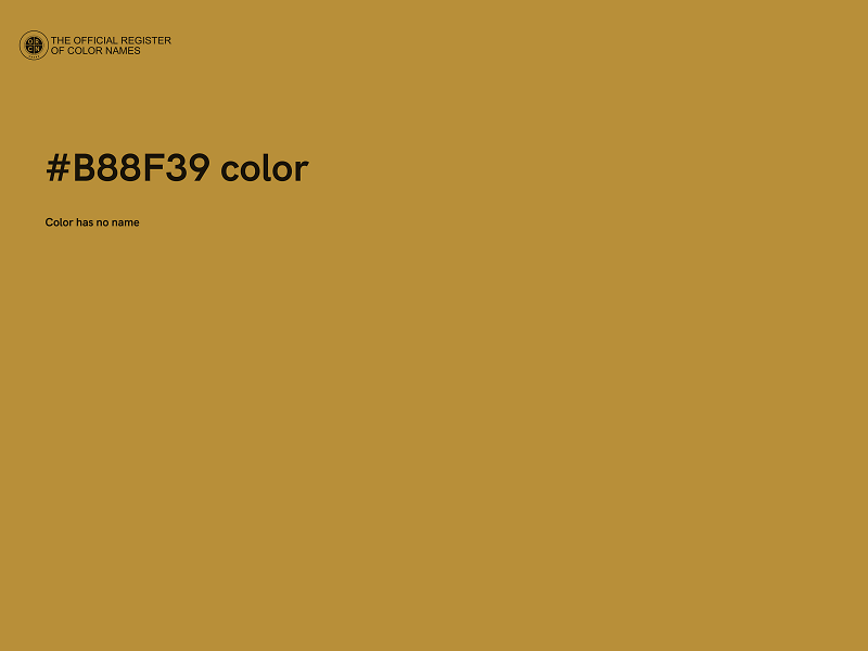 #B88F39 color image