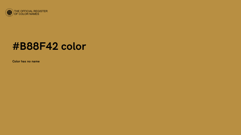 #B88F42 color image