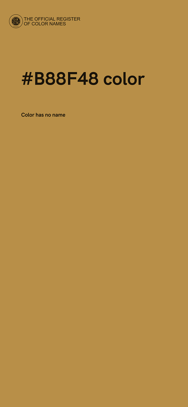 #B88F48 color image