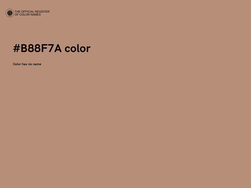 #B88F7A color image