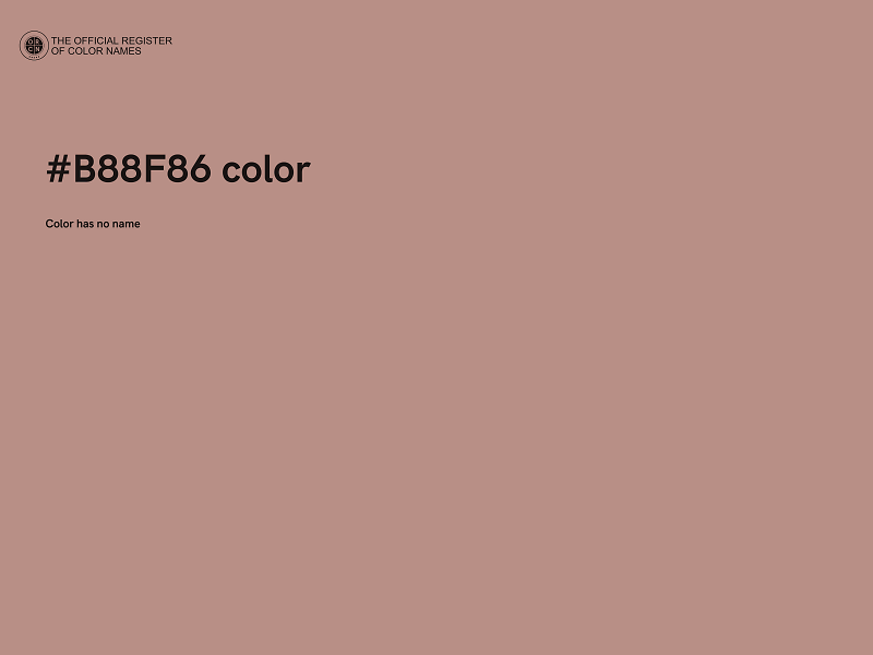 #B88F86 color image