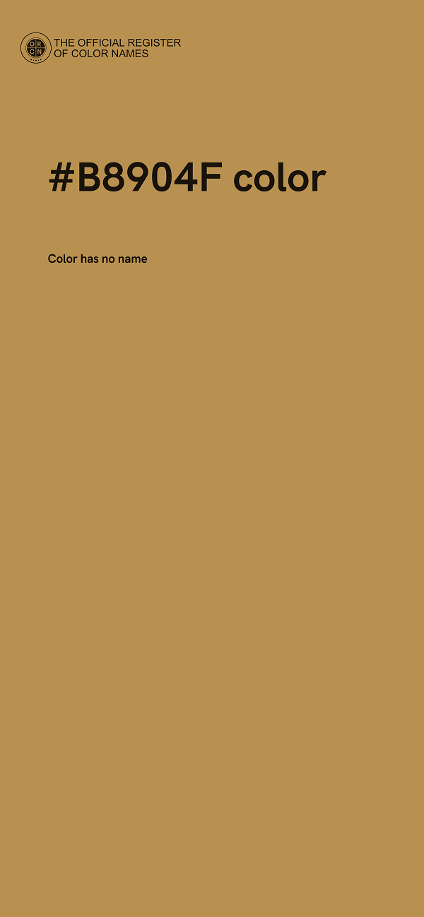 #B8904F color image