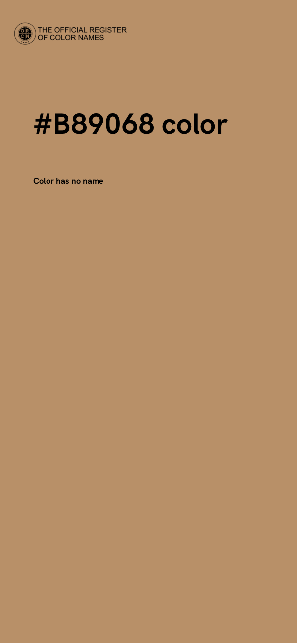 #B89068 color image