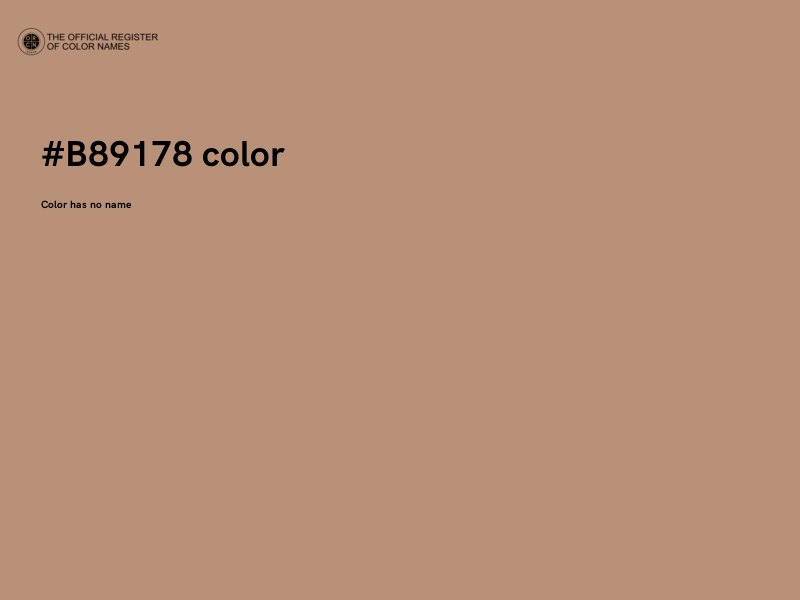 #B89178 color image