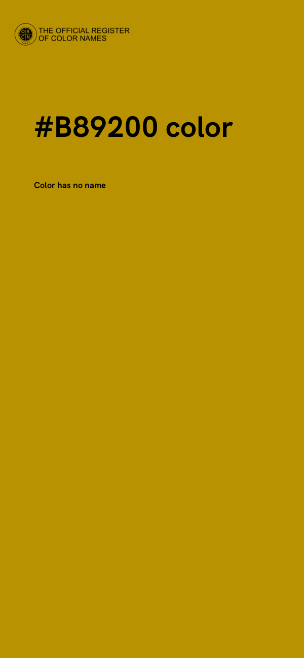 #B89200 color image