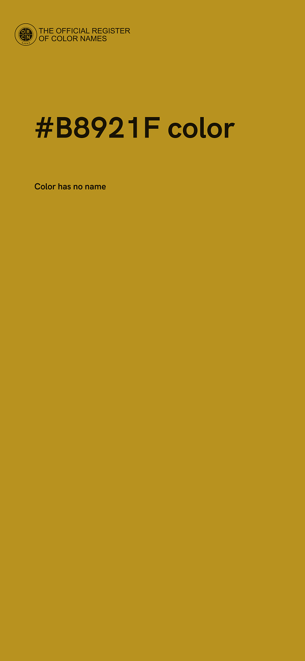 #B8921F color image
